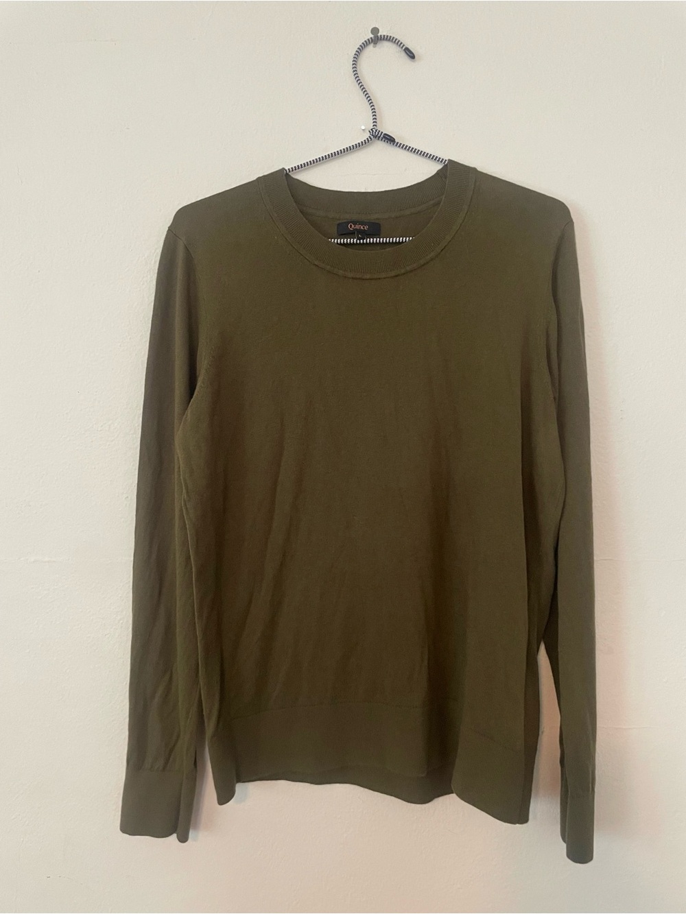 Quince Olive Green Crewneck Sweater